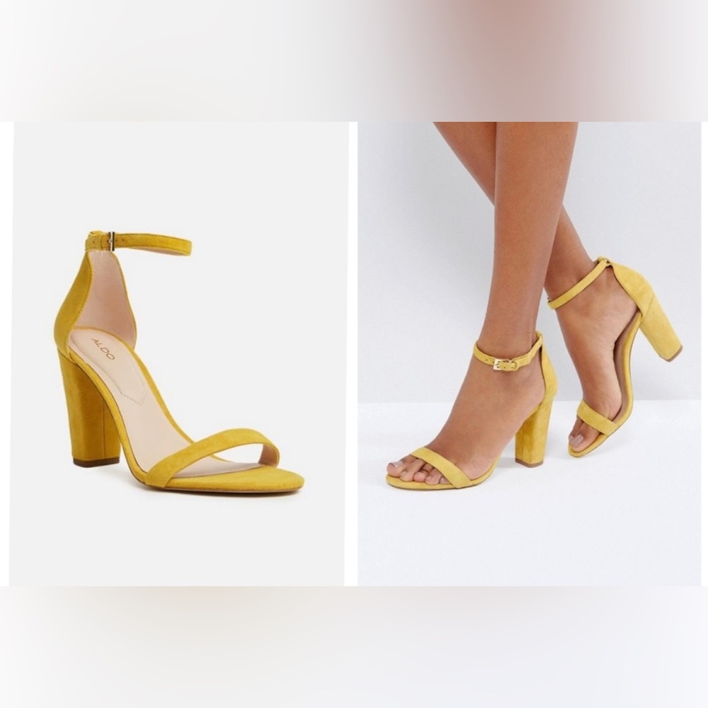 Aldo  Ankle Strap Block Heel Shoe Sz 8.5